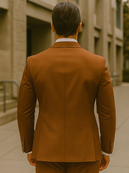 Wide leg Suits - Classic Fit Suits - Athletic Fit Suits 1 Button Vested Suits - Wool Sapphire Suits
