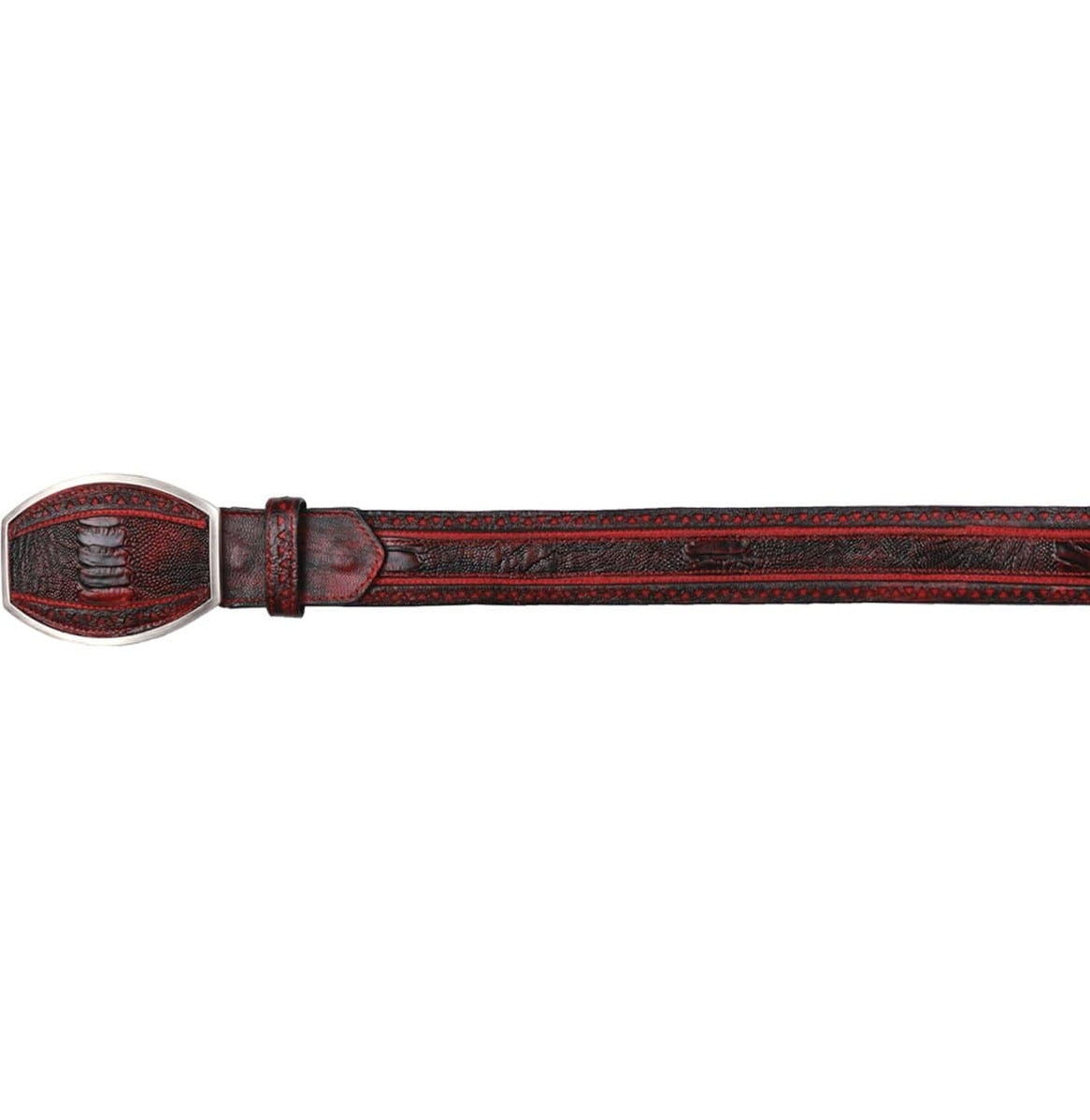 Men's Wild West Genuine Leather Laser Design Casual Belt 2C24U2707 main image 0