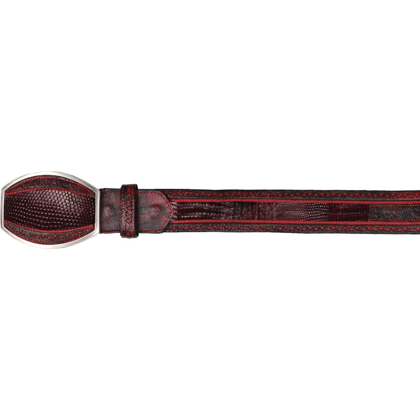 Men's Wild West Teju Lizard Laser Design Casual Belt 2C24U0718