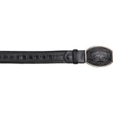 Men's Wild West Caiman Belly Laser Design Casual Belt 2C24U8205