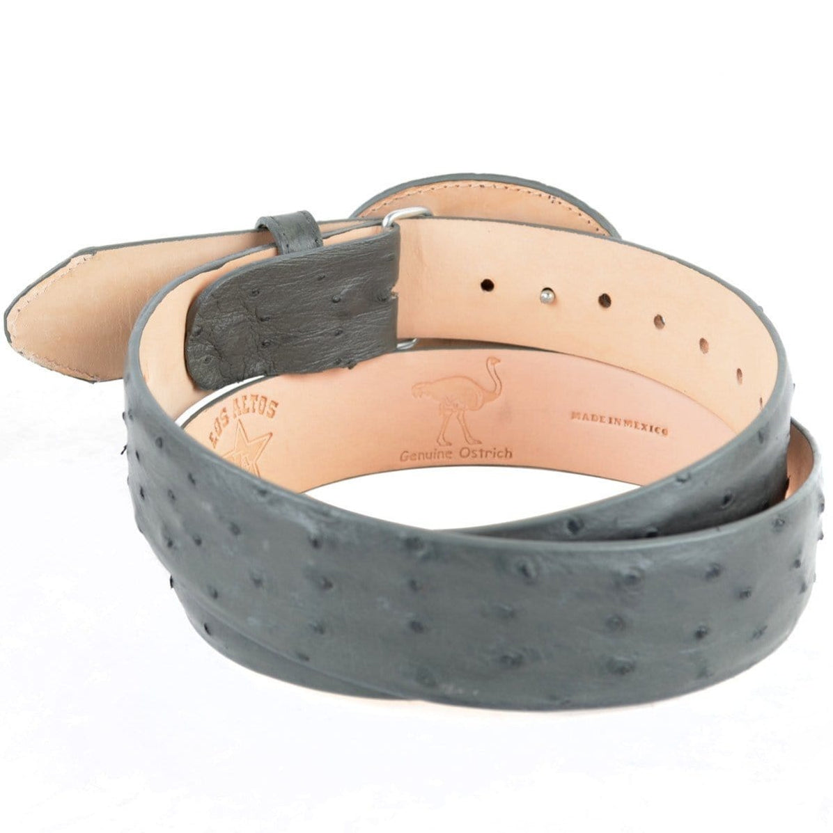 Men's Wild West Ostrich Leg Laser Design Casual Belt 2C24U0538 main image 0