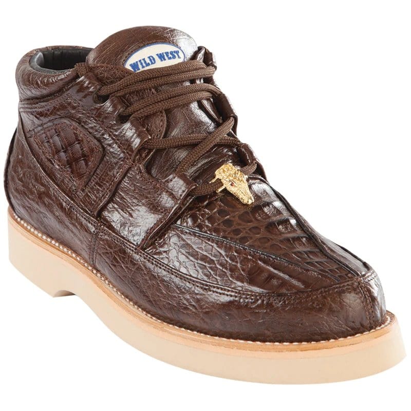 Men's Wild West Boots Caiman and Smooth Ostrich Skin Shoe 2ZA052807