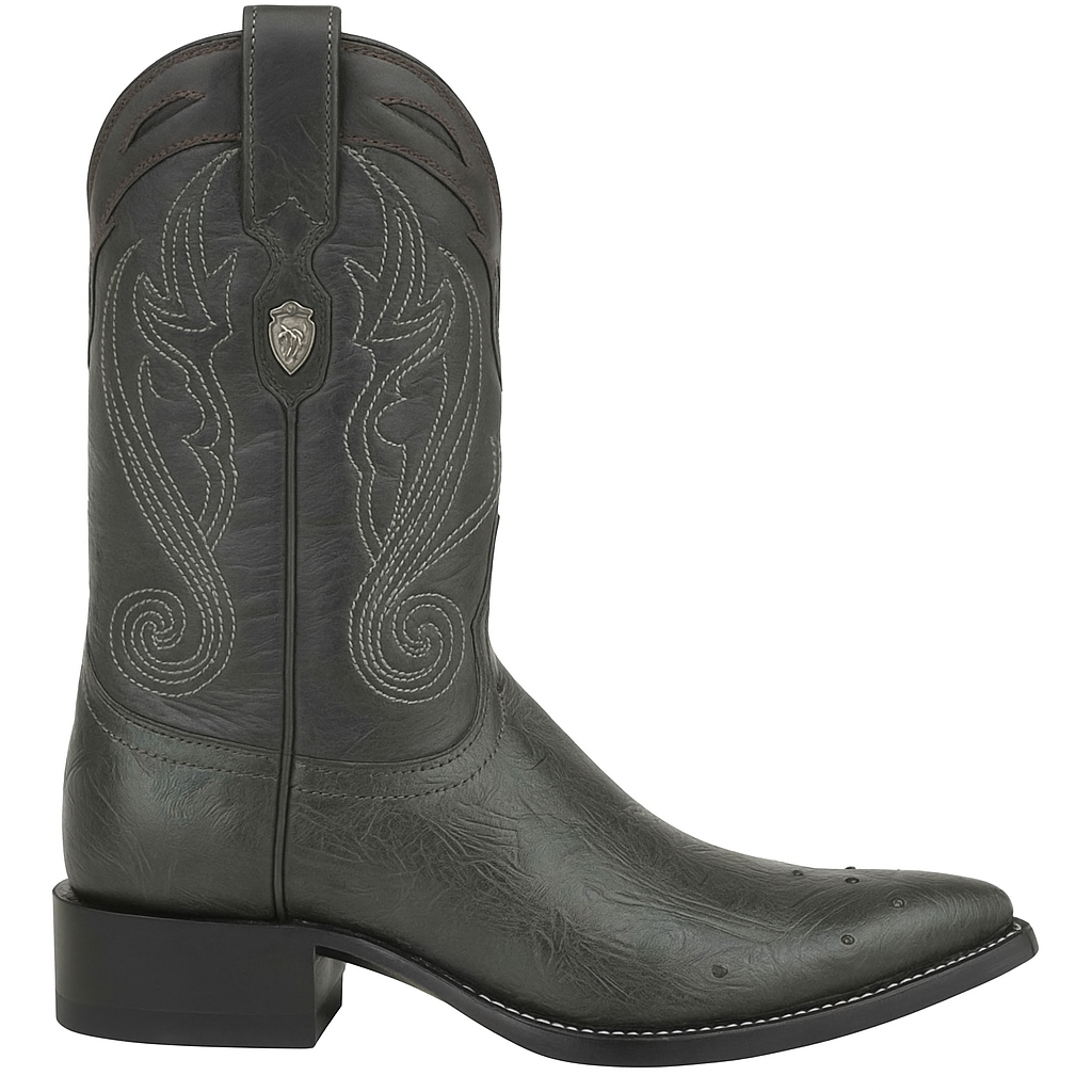 Men's Wild West Smooth Ostrich Skin 3X Toe Boots 29504-B - Image 11