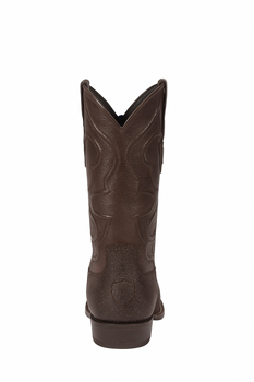 Wild West J-Toe Brown Single Stone Cowboy Boot