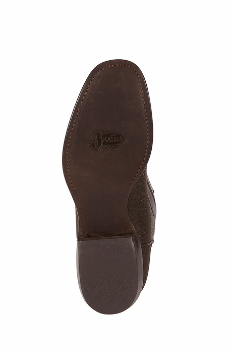 Wild West J-Toe Brown Single Stone Cowboy Boot