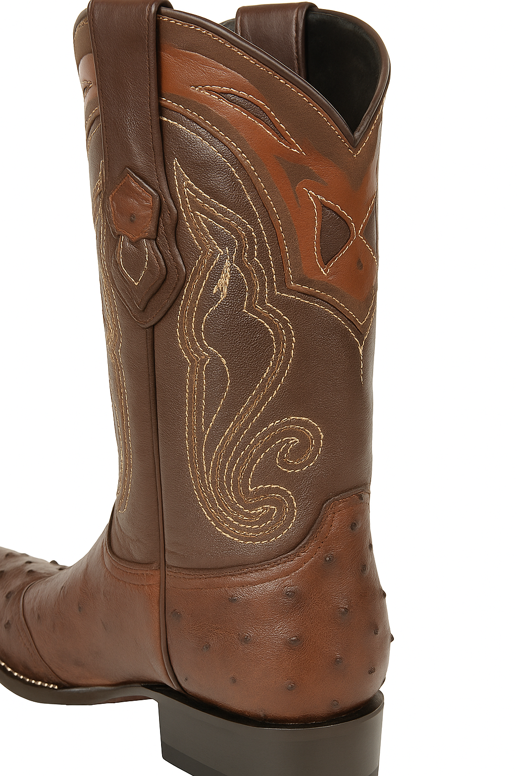 Men's Wild West Smooth Ostrich Skin 3X Toe Boots 29504-B - Image 6