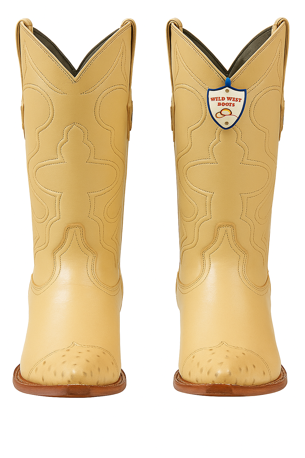 Men's Wild West Smooth Ostrich Skin 3X Toe Boots 29504-B - Image 24