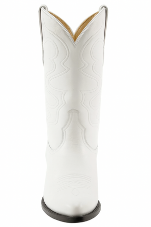 Wild West White Ostrich Leg Cowboy boots - Botas De Avestruz