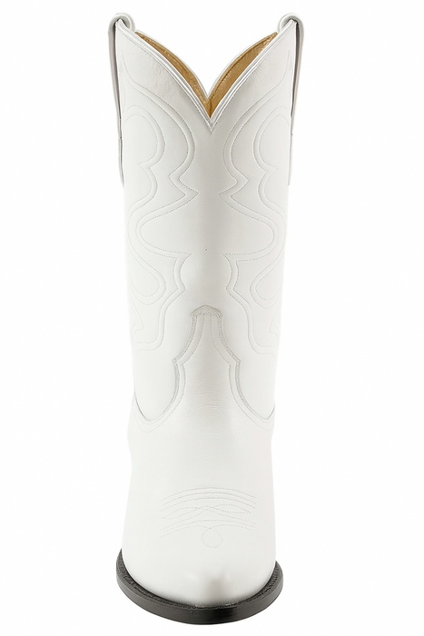 Wild West White Ostrich Leg Cowboy boots - Botas De Avestruz