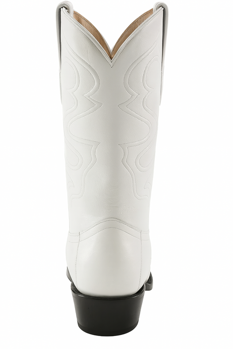 Wild West White Ostrich Leg Cowboy boots - Botas De Avestruz
