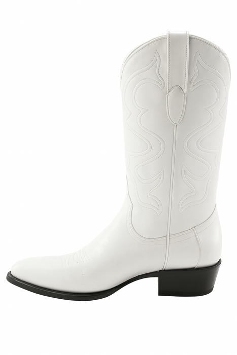 Wild West White Ostrich Leg Cowboy boots - Botas De Avestruz