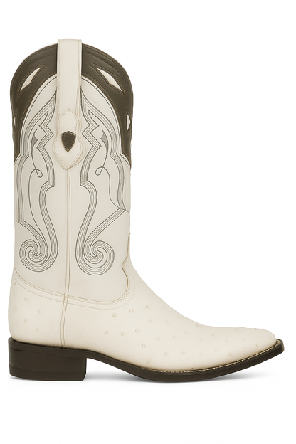Men's Wild West Smooth Ostrich Skin 3X Toe Boots 29504-B - Image 27