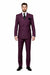Slim Fit Double Breasted Raspberry Windowpane Formal Suit Rossi Man Milano RM1799