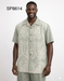 Men’s Sage Paisley Walking Suit Set – 2 Piece Short Sleeve Casual Outfit