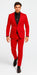 WTXVelvet2BV Alberto Nardoni Men's Red Velvet Suit velour Men's blazer Jacket & Pants (Matching)