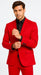 WTXVelvet2BV Alberto Nardoni Men's Red Velvet Suit velour Men's blazer Jacket & Pants (Matching)