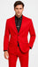 WTXVelvet2BV Alberto Nardoni Men's Red Velvet Suit velour Men's blazer Jacket & Pants (Matching)