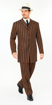 WTXZoot200 2020 New Formal Style Men's Burgundy High Fashion Bold Pronounce White Pinstripe For September/1/2020