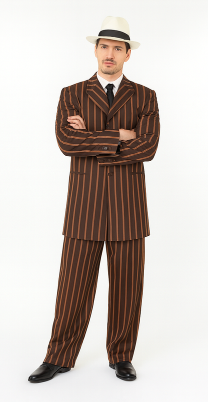 WTXZoot200 2020 New Formal Style Men's Burgundy High Fashion Bold Pronounce White Pinstripe For September/1/2020