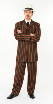 WTXZoot200 2020 New Formal Style Men's Burgundy High Fashion Bold Pronounce White Pinstripe For September/1/2020
