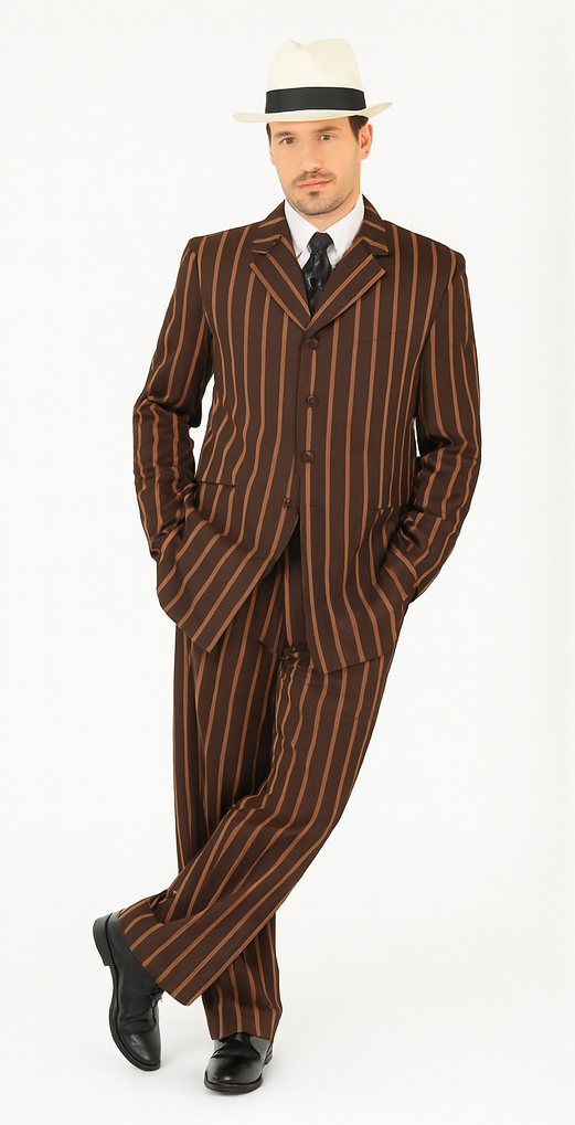 WTXZoot200 2020 New Formal Style Men's Burgundy High Fashion Bold Pronounce White Pinstripe For September/1/2020