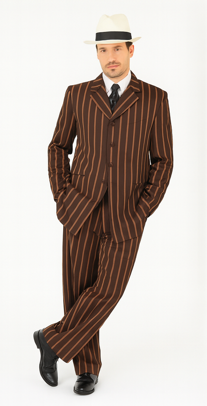 WTXZoot200 2020 New Formal Style Men's Burgundy High Fashion Bold Pronounce White Pinstripe For September/1/2020