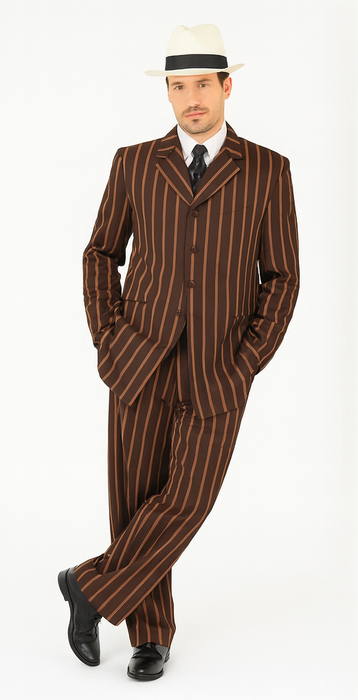 WTXZoot200 2020 New Formal Style Men's Burgundy High Fashion Bold Pronounce White Pinstripe For September/1/2020