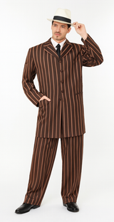 WTXZoot200 2020 New Formal Style Men's Burgundy High Fashion Bold Pronounce White Pinstripe For September/1/2020