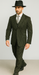 WTXZoot200 Men's Bold Pronounce Pinstripe Three Piece Zoot Fashion Suit 1920's