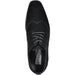 Mens Vegan Suede Wedding & Prom Wingtip Lace Up Dress Shoe in Black
