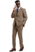 Men's Stacy Adams Vested Modern Fit Houndstooth Glen Plaid Suit in Camel & Green