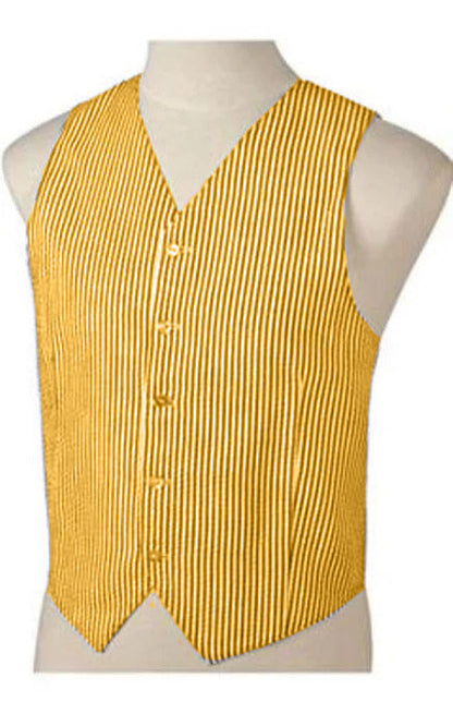 Men's Dark Navy Blue and White Stripe ~ Pinstripe Seersucker Sear sucker suit Vest Set - Image 3