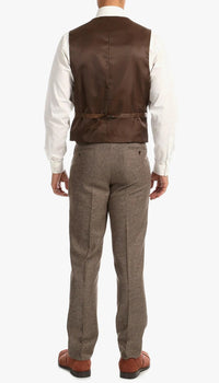 1920's Men's Clothing - Tweed Suit - Herringbone 1920s Mens Suit  - Vintage Brown Suit - Image 5