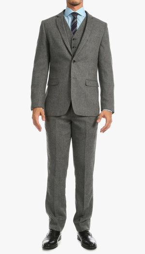 1920's Men's Clothing - Tweed Suit - Herringbone 1920s Mens Suit  - Vintage Grey Suit - Image 2
