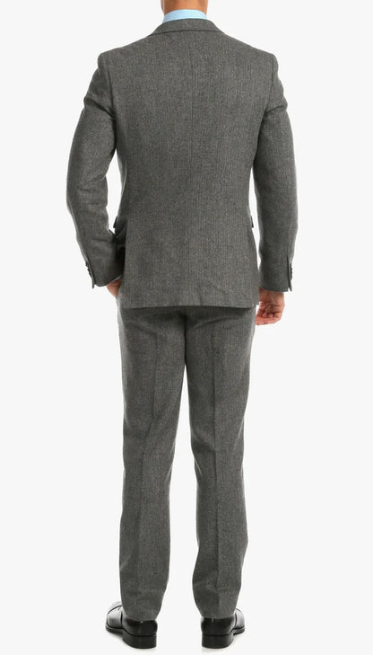 1920's Men's Clothing - Tweed Suit - Herringbone 1920s Mens Suit  - Vintage Grey Suit - Image 6