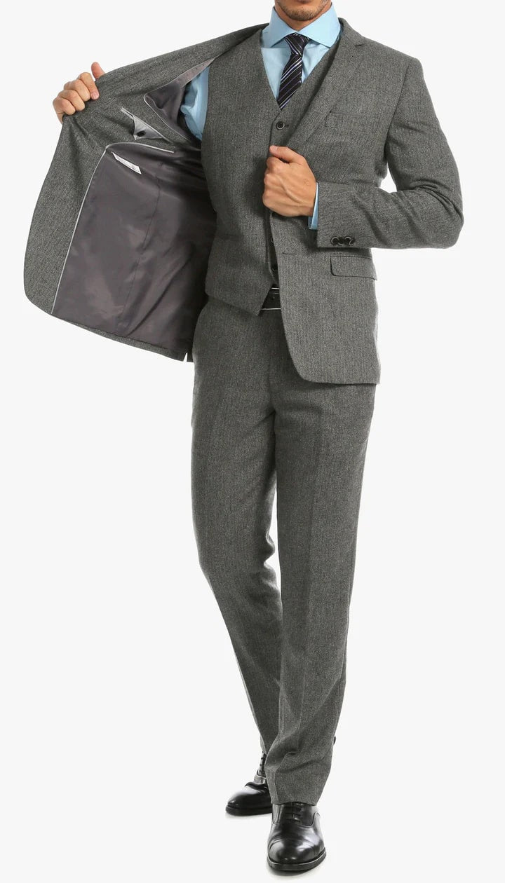 1920's Men's Clothing - Tweed Suit - Herringbone 1920s Mens Suit  - Vintage Grey Suit - Image 8