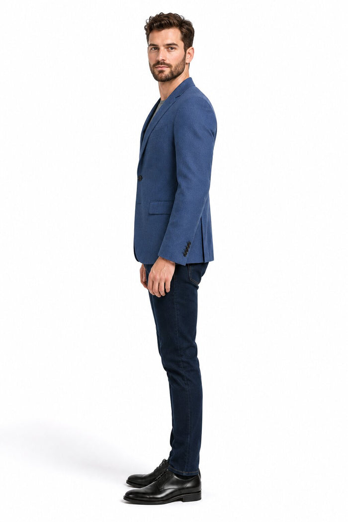 Zacchi Terri 73911 Mens Cobalt Blue Blazer – Slim Fit Stylish Formal & Party Wear Jacket