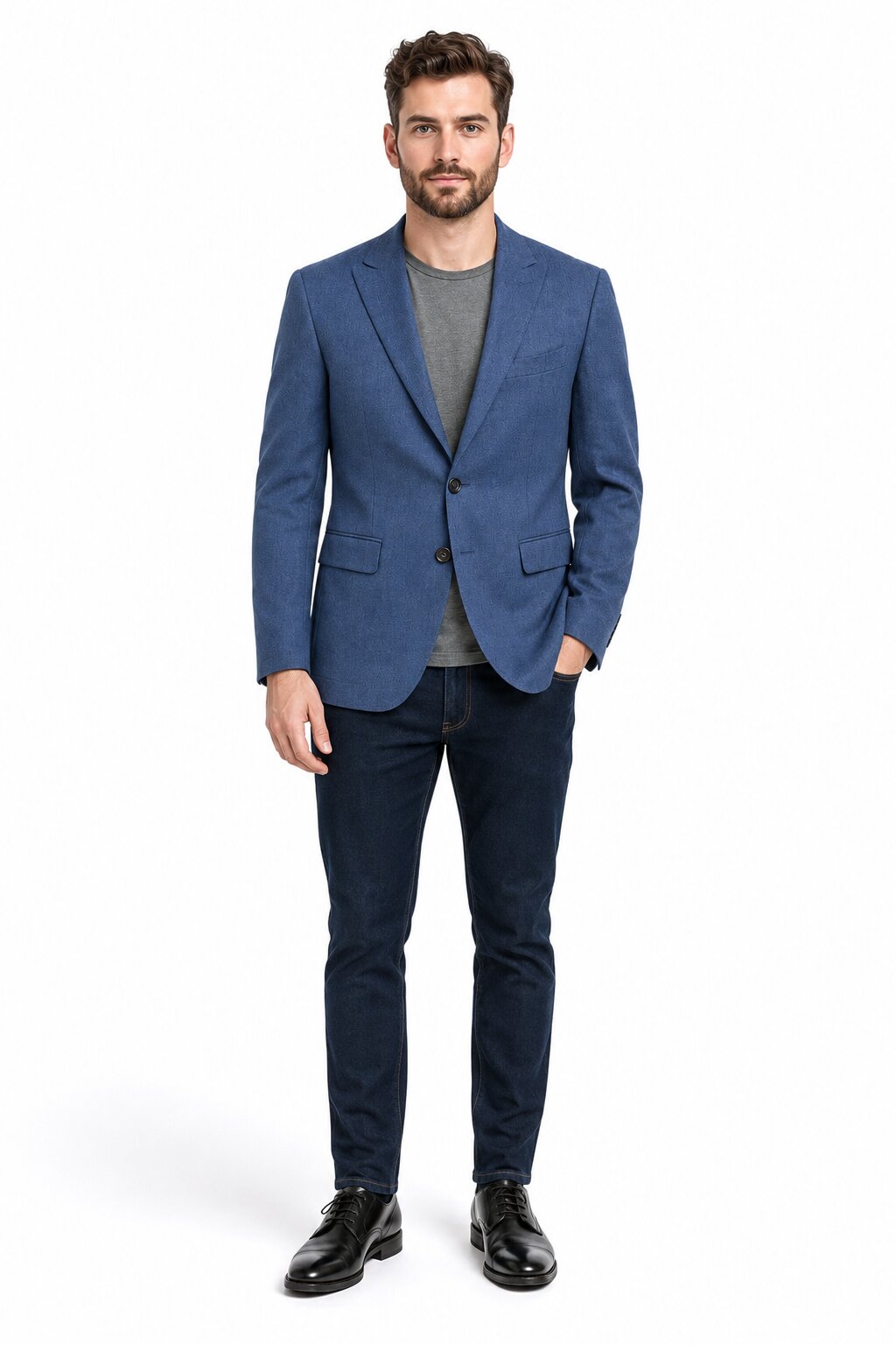 Zacchi Terri 73911 Mens Cobalt Blue Blazer – Slim Fit Stylish Formal & Party Wear Jacket