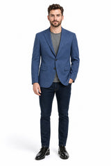 Zacchi Terri 73911 Mens Cobalt Blue Blazer – Slim Fit Stylish Formal & Party Wear Jacket