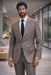 Statement Men's 2 Piece 100% Wool Modern Fit Suit - Pic Stitching