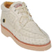 Mens Exotic Sneakers - Alligator Sneakers By Brand  in Color MANTEQUILLA/BLANCO/HUESO