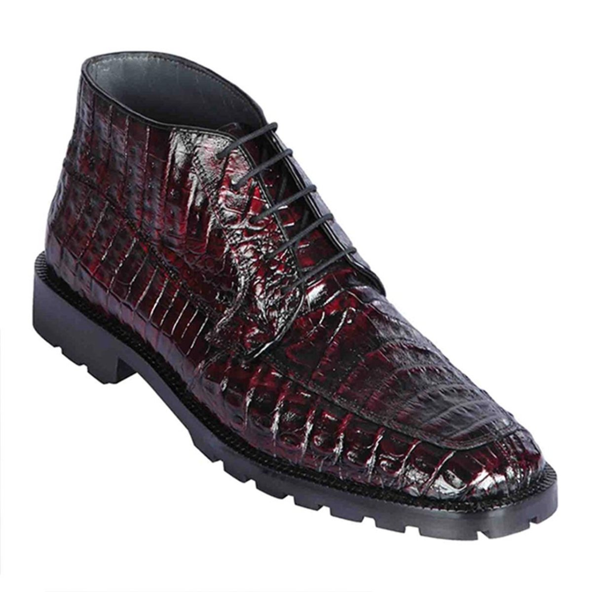 Zapato Botín Piel Caiman Panza Color Cherry LAB-ZA2068218 — MensUSA