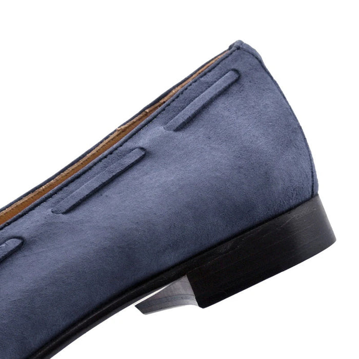 Zelli Naples Suede Tassel Loafers in Blue | A Versatile Italian Style