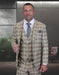 Statement Men's 3 Piece 100% Wool Modern Fit Suit - Plaid Suit