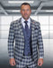 Statement Men’s 3-Piece 100% Wool Modern Fit Suit – Coordinating Solid Color Vest