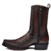 Cuadra Brown Ostrich Zipper Boot