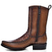 Cuadra Honey Ostrich Zipper Boot in Brown