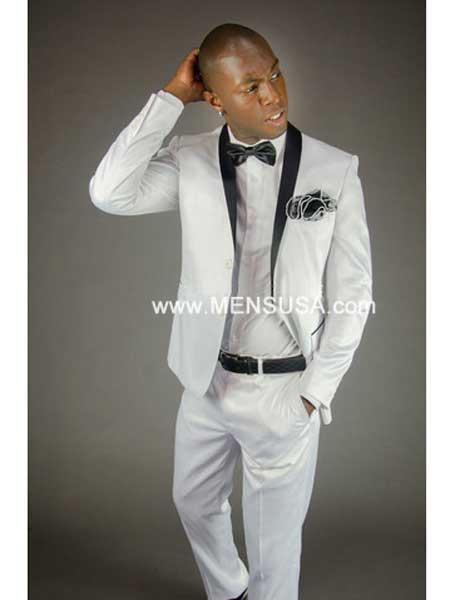 2 Button Shawl Lapel Slim Fit Tuxedo With Vent White Online Discount Fashion Sale