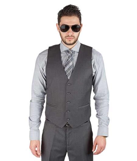 5 Button Grey Fashionable Dress Dress Tuxedo Wedding Vest ~ Waistcoat ~ Waist coat