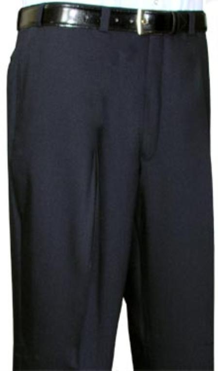 Cotton Summer Light Weight Black Flat Front Pant  - Cheap Priced Dress Slacks For Men On Sale
